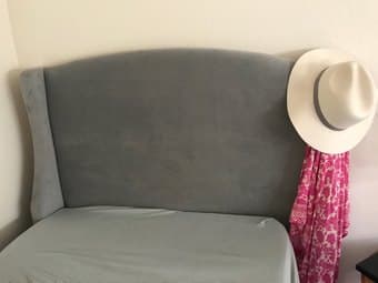 Gray Wingback Headboard 1