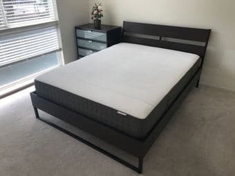 Queen Bed Frame and Mattress 3
