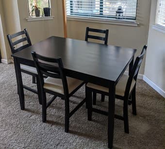 IKEA table plus 4 chairs 1