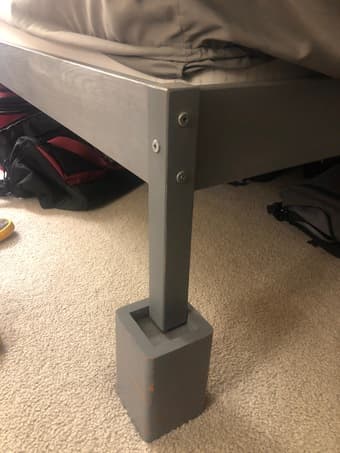 Full Bed and Mattress (+ bed risers) 2