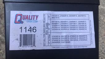Quality Chain Corp Snow chain, brand new 2