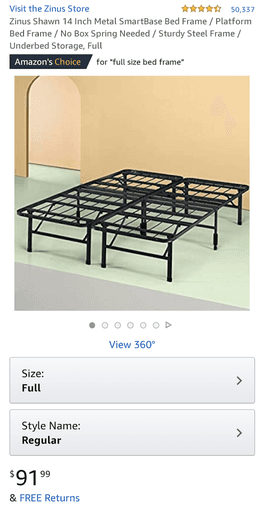Full size mattress frame - FREE! 1