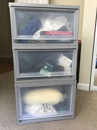 Set of 3 plastic drawers 1