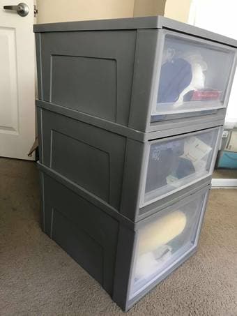 Set of 3 plastic drawers 2