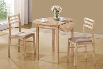 3-Piece Dining table+chairs set - Beige Color 1