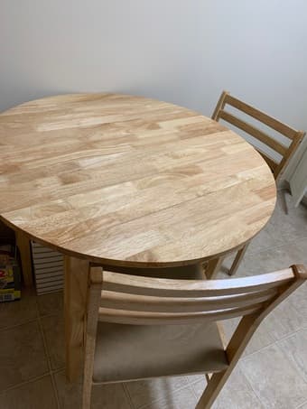 3-Piece Dining table+chairs set - Beige Color 2