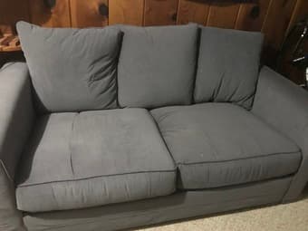 gray ikea loveseat 1
