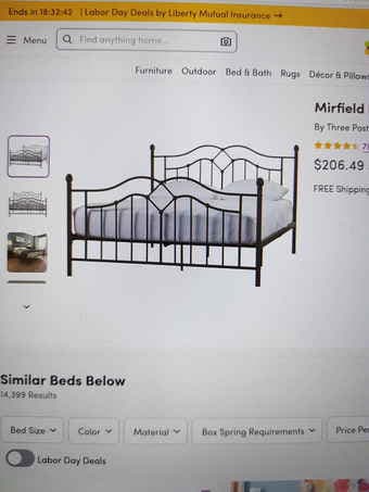 Queen metal bed / near Stanford / easy to disassemble 3