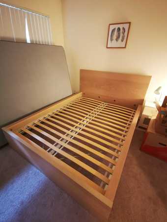Ikea queen size bed + mattress 1