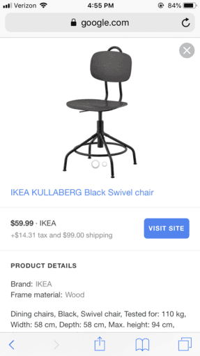 Ikea black chair 2