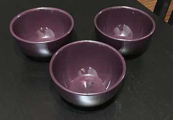 Maroon Ceramic Bowls and Plates 1