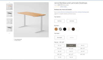 (Brand New in Box) Jarvis Bamboo Desktop for Standing Desk 1