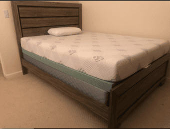 Queen size bed with mattress 1