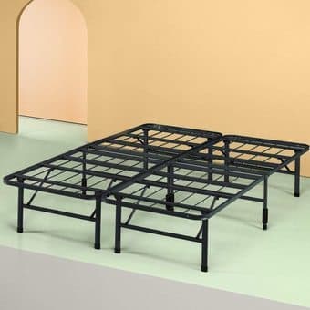 Full-size bed sale: mattress and metal bed frame 2