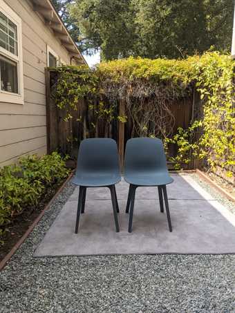 PAIR OF IKEA ODGER BLUE CHAIRS 1