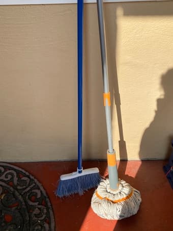 Mop, Broom, cleaning supplies, laundry supplies 1