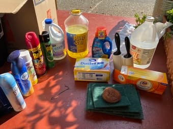 Mop, Broom, cleaning supplies, laundry supplies 2
