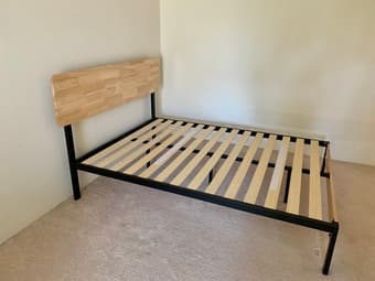 Full size Bedframe Wood and Metal Platform 2