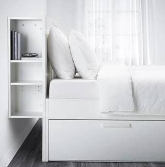 Mattress + Ikea Bed frame with Storage & Headboard 2