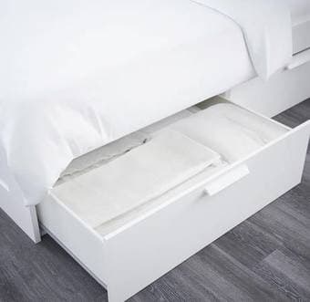 Mattress + Ikea Bed frame with Storage & Headboard 3