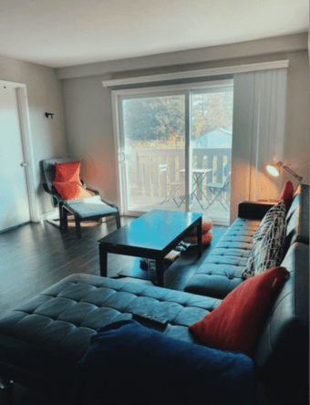 Private master bedroom with a bathroom 1