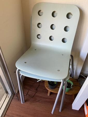 Twin bed, dining set/study desk, office chair, pair of chairs 2