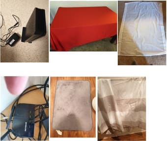 End tables, router, kitchen, and household items 1