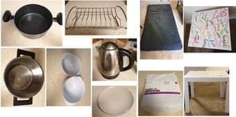 End tables, router, kitchen, and household items 2