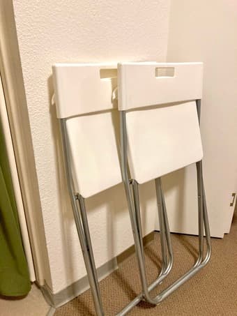 Ikea GUNDE white folding chairs (2 pieces) 2