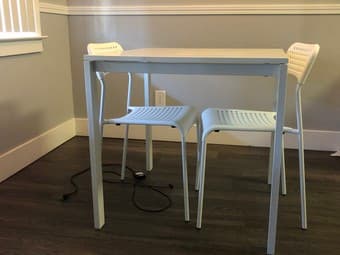 computer desk with two chairs 1