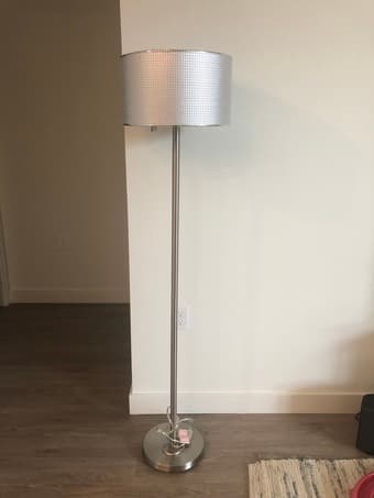 Circles Floor Lamp in Brushed Steel 1