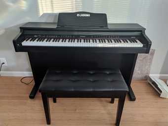 Piano-Lagrima Full Weighted Hammer Heavy Action Key with Bench 1