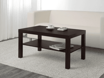 Leather sectional sofa (cream) + coffee table 3