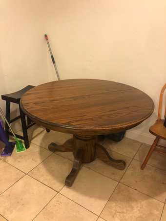 Round Wood Table 1