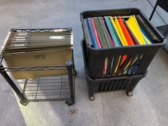 Office Cabinet and Mobile filing Cart 1