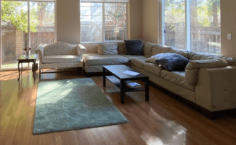 Moving sale (Sofa, coffee table, TV stand, carpet, container drawers) 3