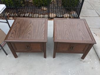 Wooden end tables 1