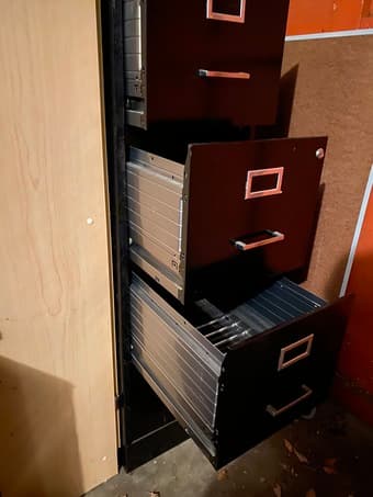 4-Drawer Standing File Cabinet (Metallic) 1