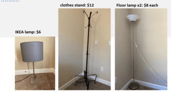 Lamp and clothes stand 1