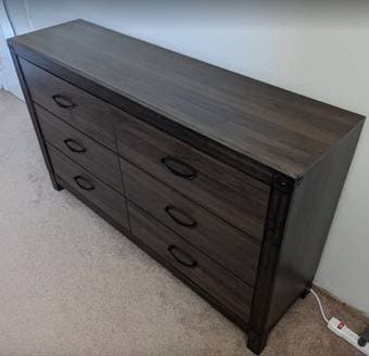Stylish sturdy 6 drawer dresser - charming brown 1