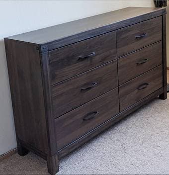 Stylish sturdy 6 drawer dresser - charming brown 2