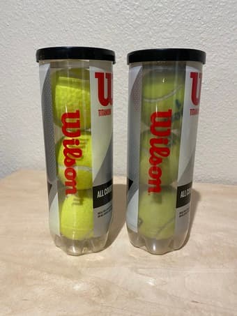 Tennis gear for $40 - 1 racquet for an adult and 1 for a kid + 6 balls 3
