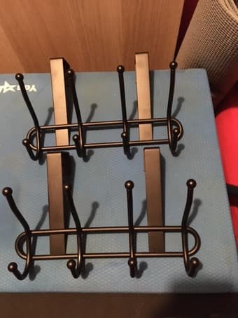 Quad Over The Door Decorative Hook Rack Black 1