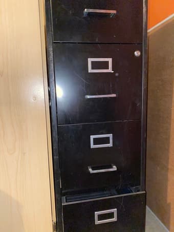 4-Drawer Standing File Cabinet (Metallic) 1