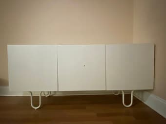 White Gloss Glass Top TV Stand Side Table storage shelf 1