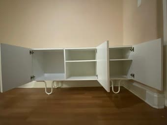 White Gloss Glass Top TV Stand Side Table storage shelf 2