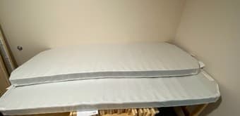 Full size bed frame + topper 1