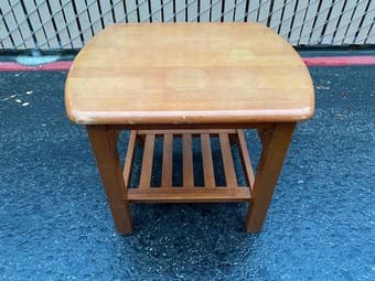couch / futon, large chair, coffee table, side / end table, & Ottoman 3