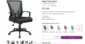 office chair/mesh task chair 1
