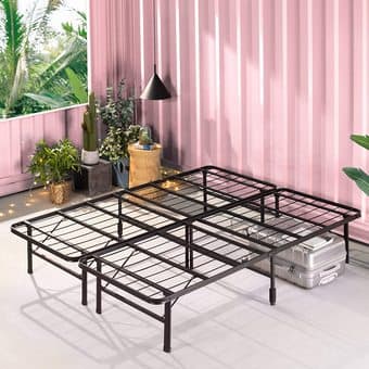 Full size Bed frame and bed risers (3 sets) 1